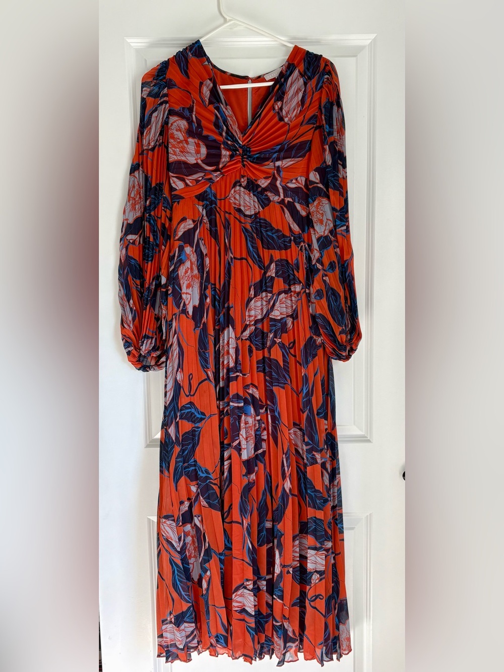 Fall Cocktail Maxi Dress | Chelsea28 Nordstrom | Burnt Orange and Navy | X